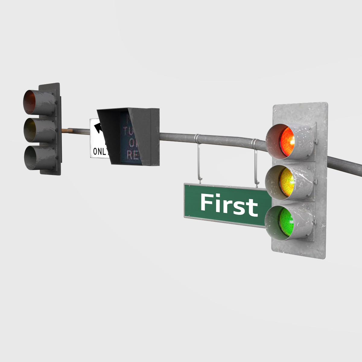 traffic signal 3d model