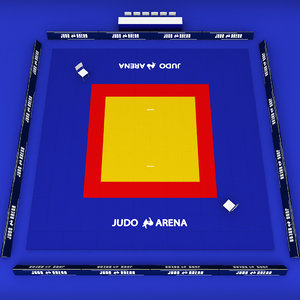 3d model judo arena