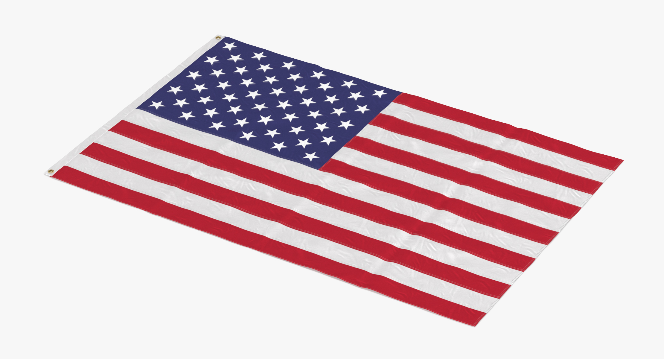 美国国旗3姿势3d模型