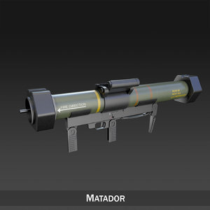 3d model of launcher gun weapon