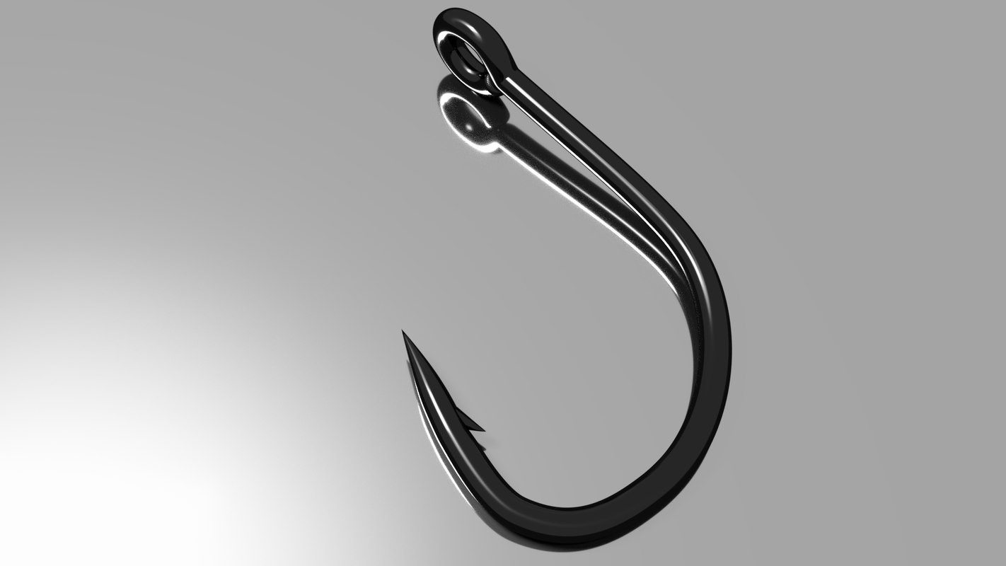fishing hook 3d obj