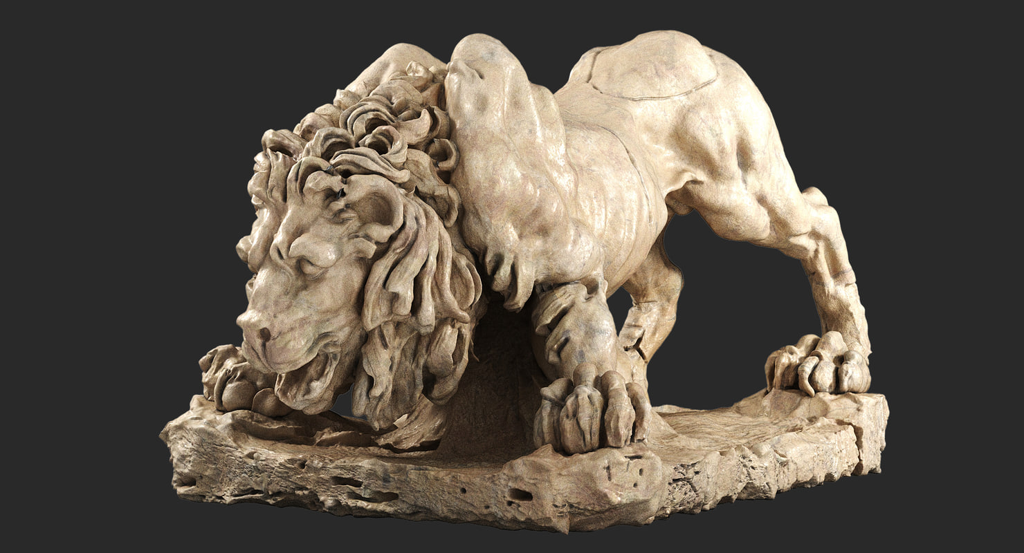 lion - bernini sculpture 3d model