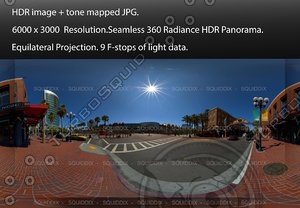 DOWNTOWN SAN DIEGO STREET SCENE, 360 PANORAMA #501