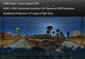 DOWNTOWN SAN DIEGO STREET SCENE 2, 360 PANORAMA #502