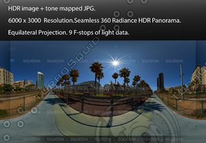 DOWNTOWN SAN DIEGO STREET SCENE 3, 360 PANORAMA #503