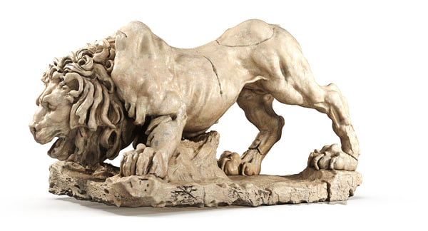 lion - bernini sculpture 3d model