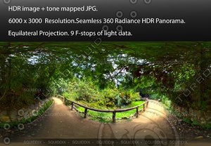 PARK PATH FROM UNDER A TREE, 360 PANORAMA #506