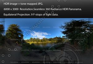 LAKE VIEW FROM A FOREST PATH, 360 PANORAMA #508