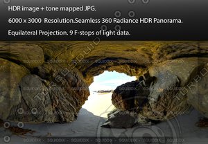 INSIDE A MALIBU BEACH CAVE, 360 PANORAMA #516