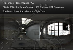 INTERIOR ABANDONED WAREHOUSE FACTORY 4, 360 PANORAMA #527