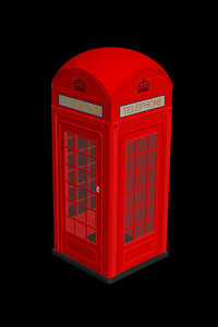 red telephone 3d model