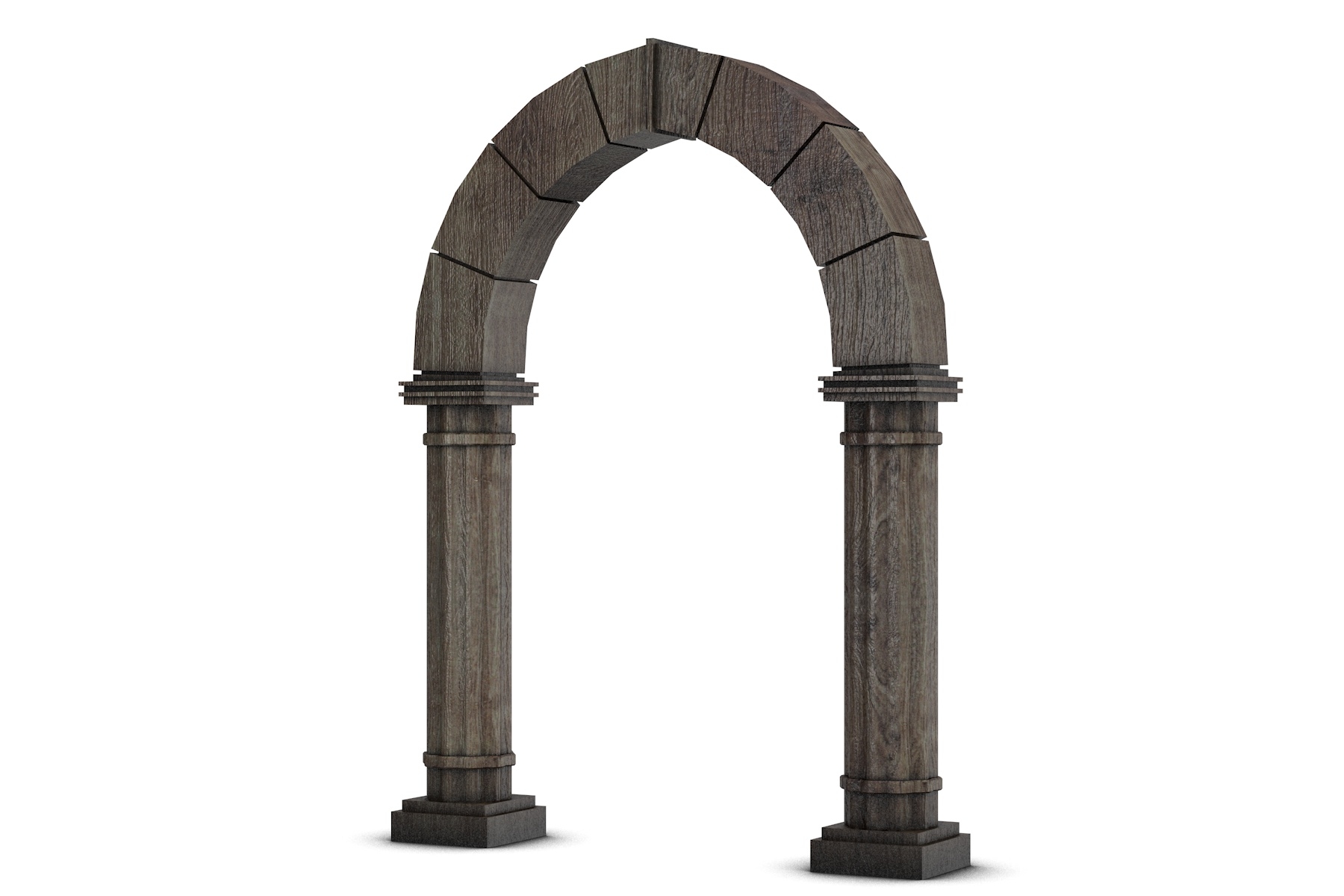 3d obj wooden archway