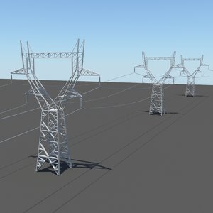 3d power lines