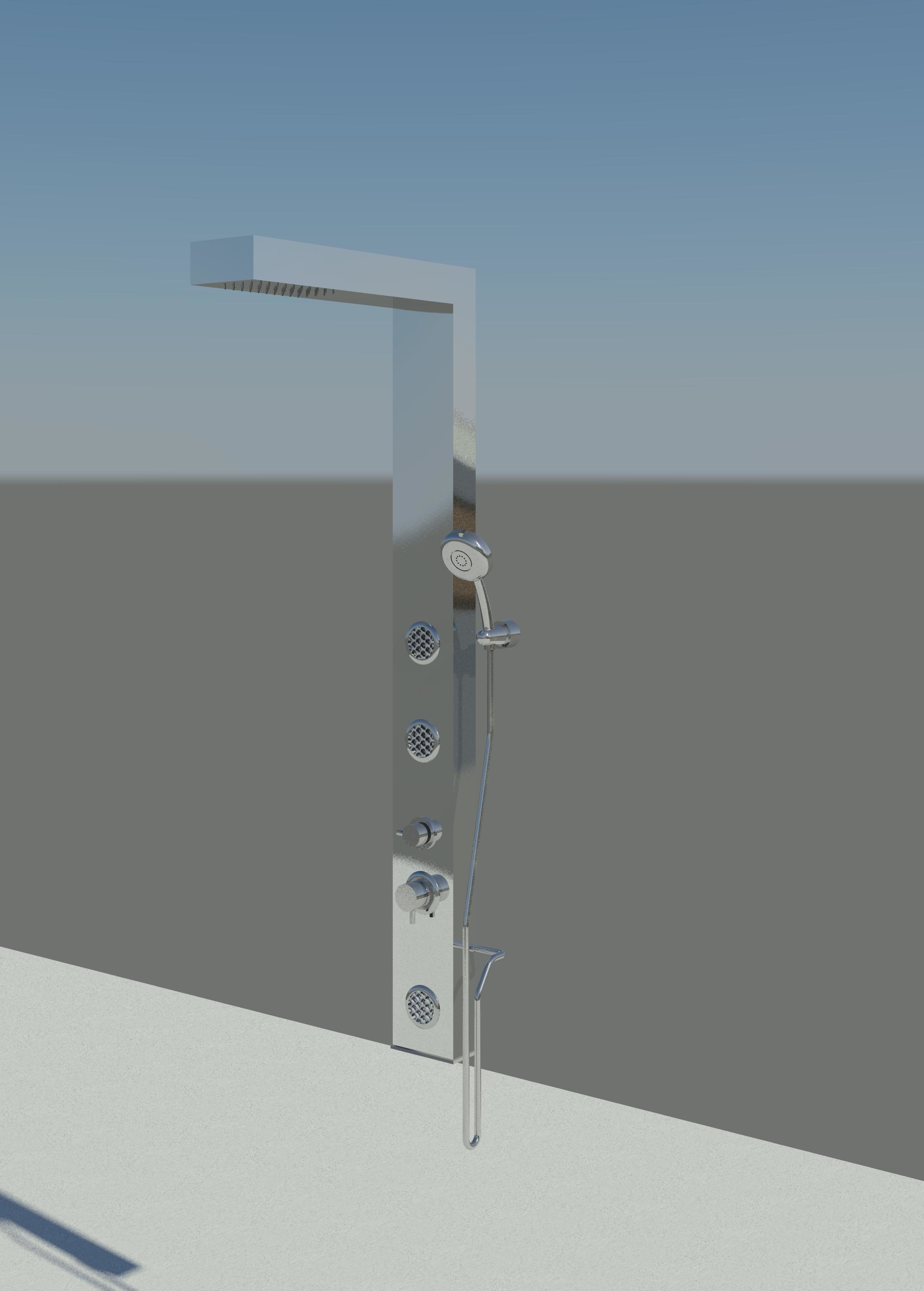 Building Revit Family Florida silver shower