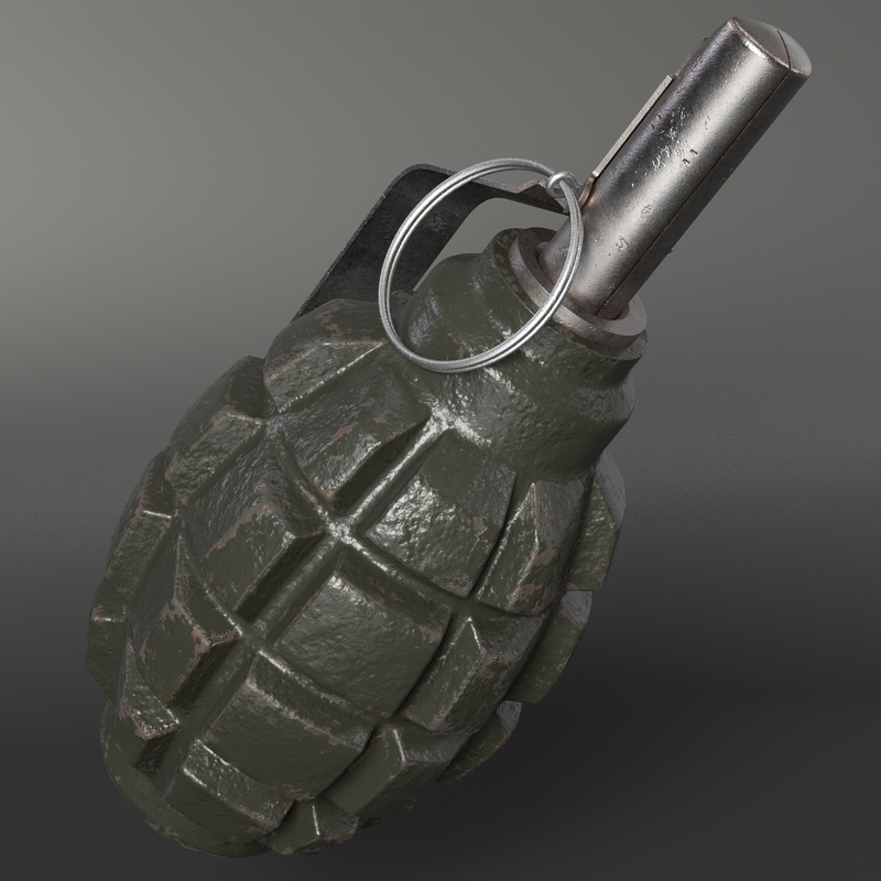 grenade f1 3d max