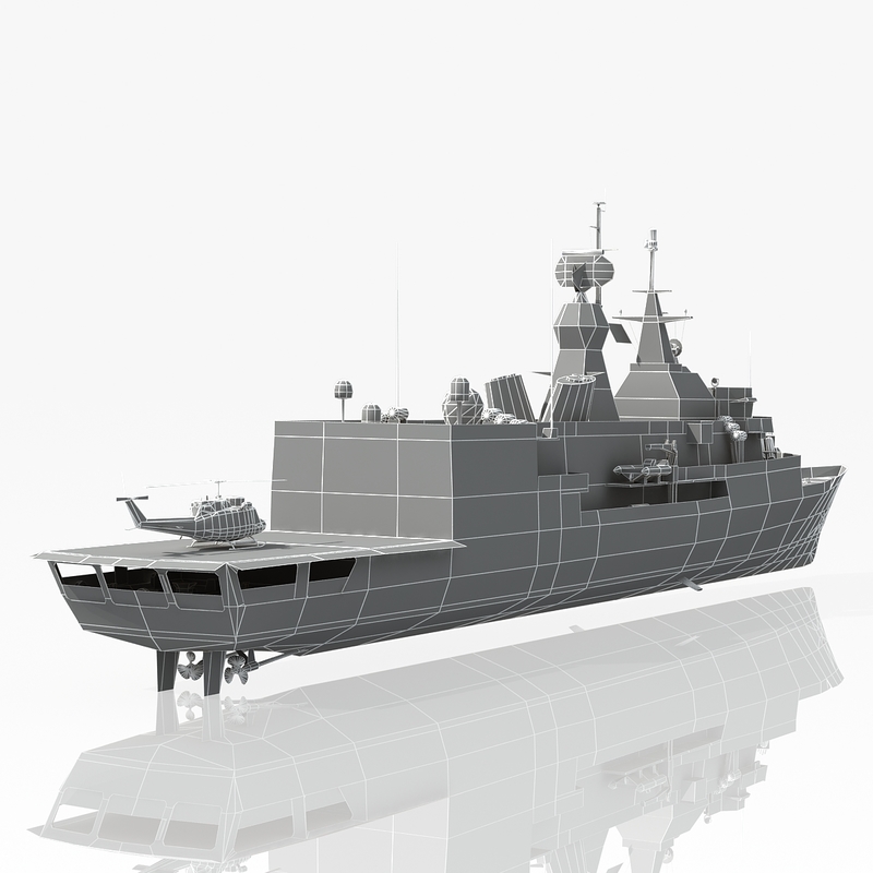 3d anzac class frigate hmas model