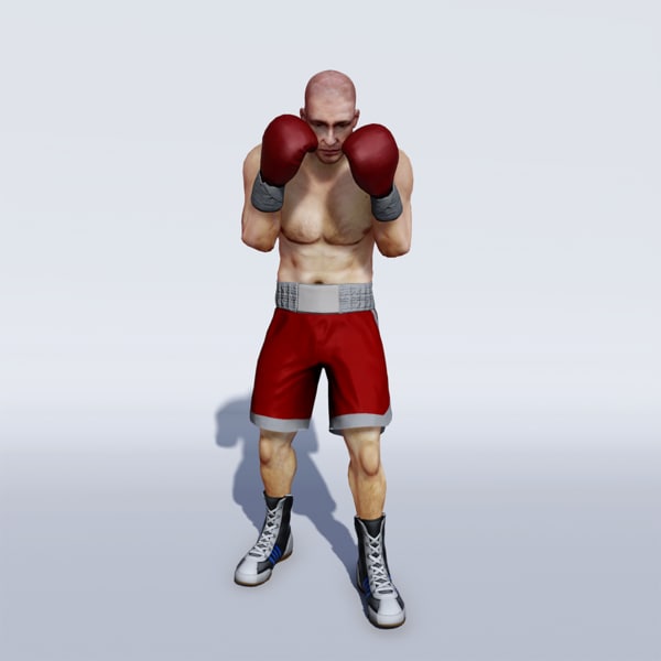 3d professional boxer model