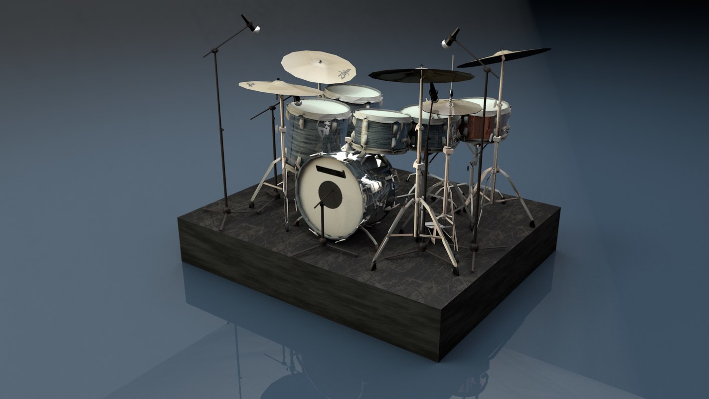 drum kit 3d c4d