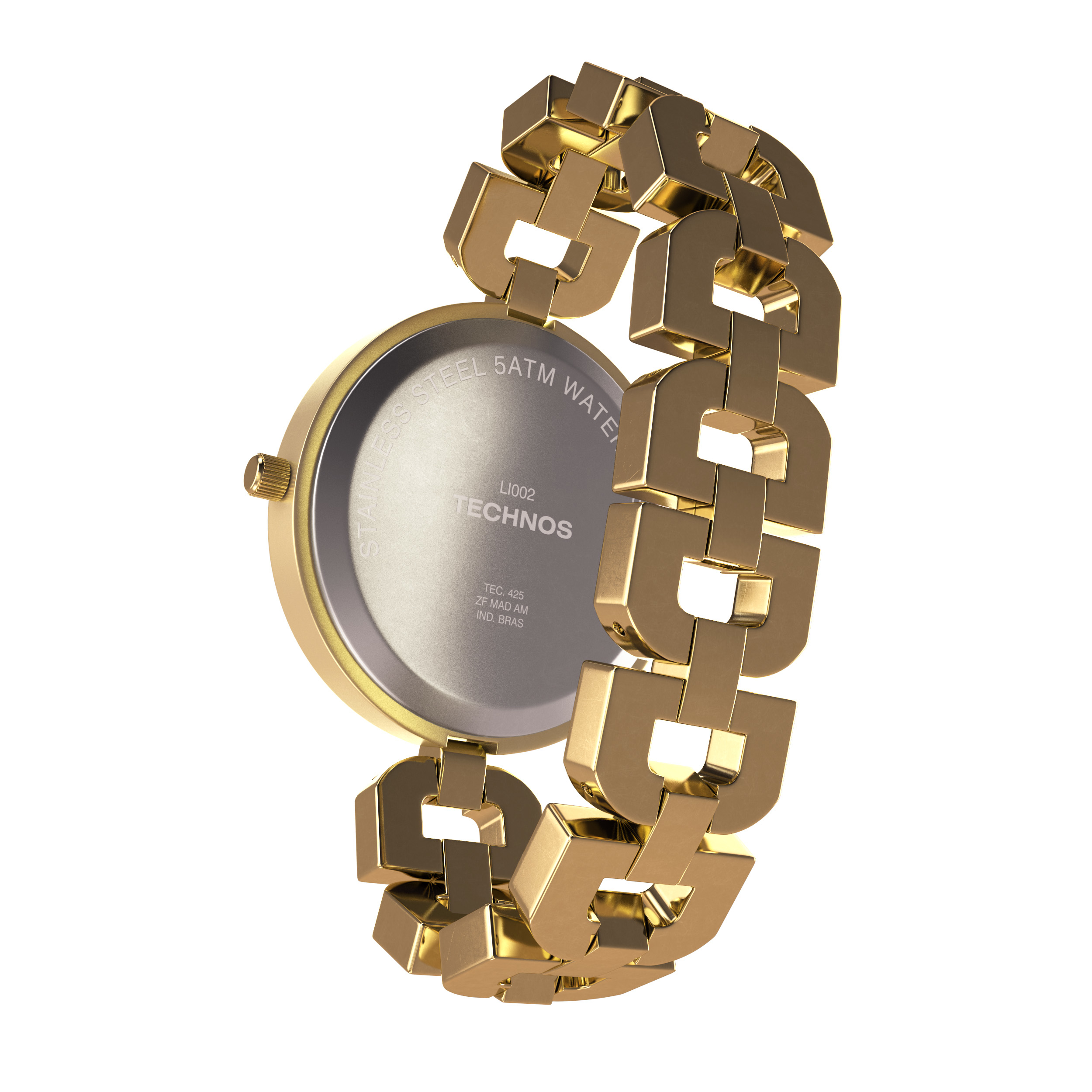 golden wristwatch 3d model
