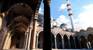 suleymaniye mosque 3d model
