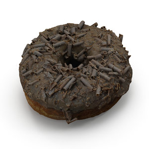 3d model chocolate doughnut