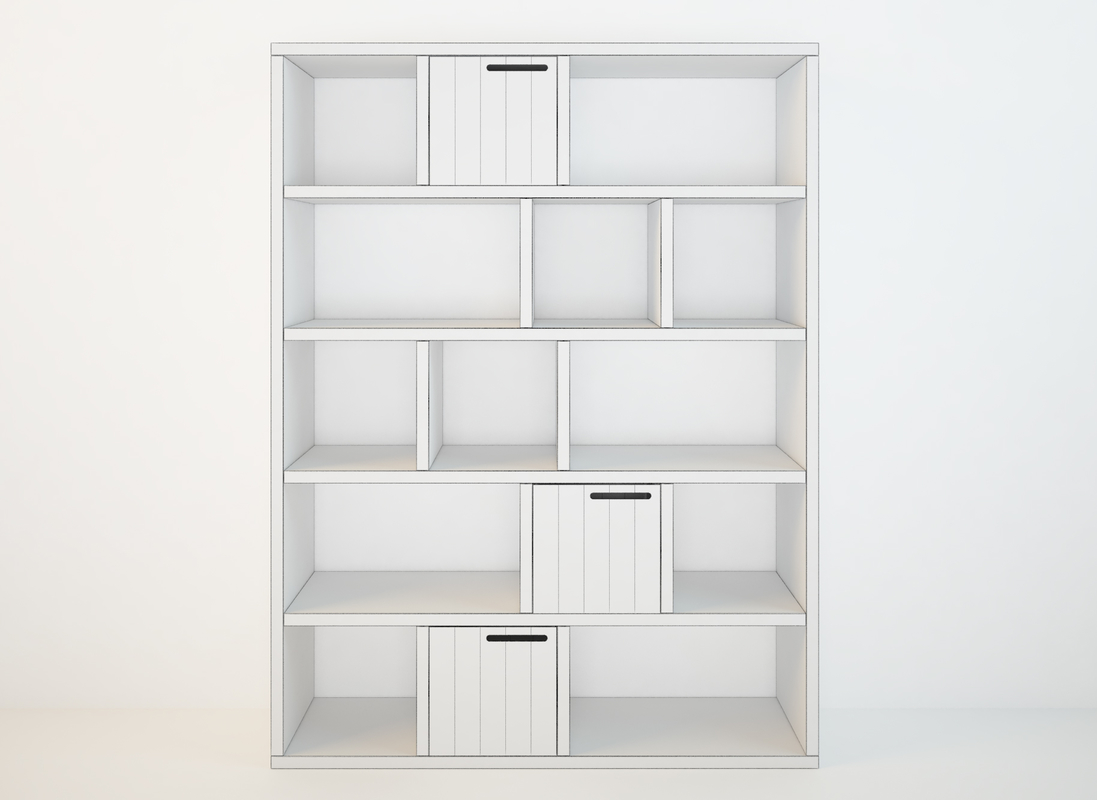 max bookshelf modeled