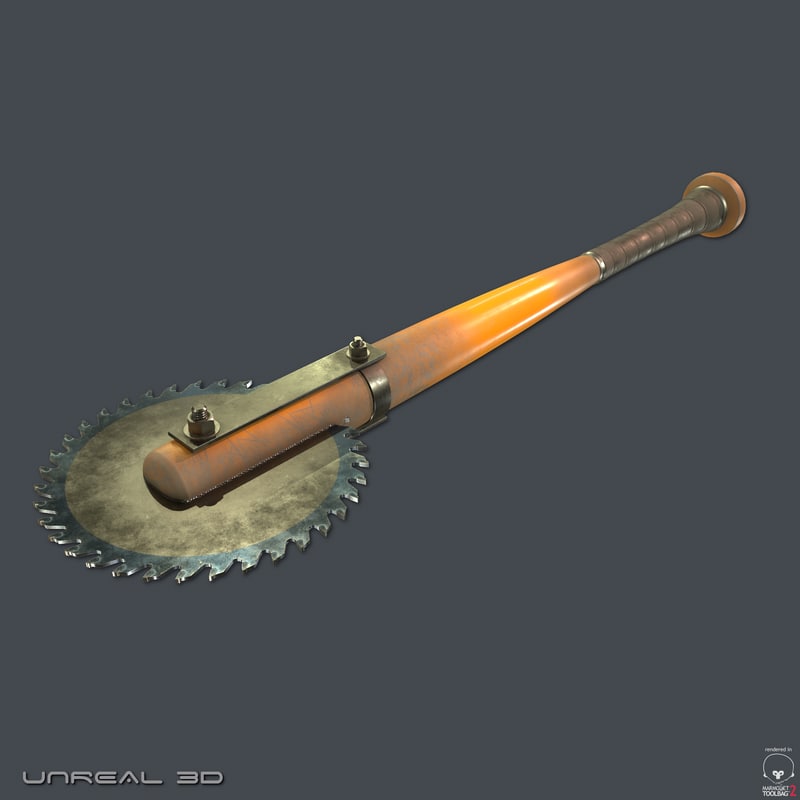 obj apocalyptic saw blade bat