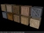 low-poly wooden crates 3d model