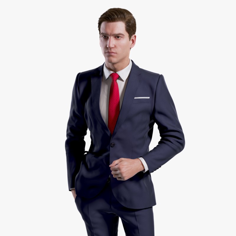 Man Suit 3D Model Free Download