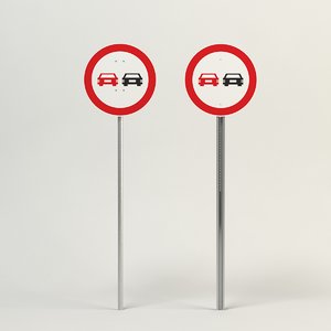 uk traffic sign used 3d 3ds