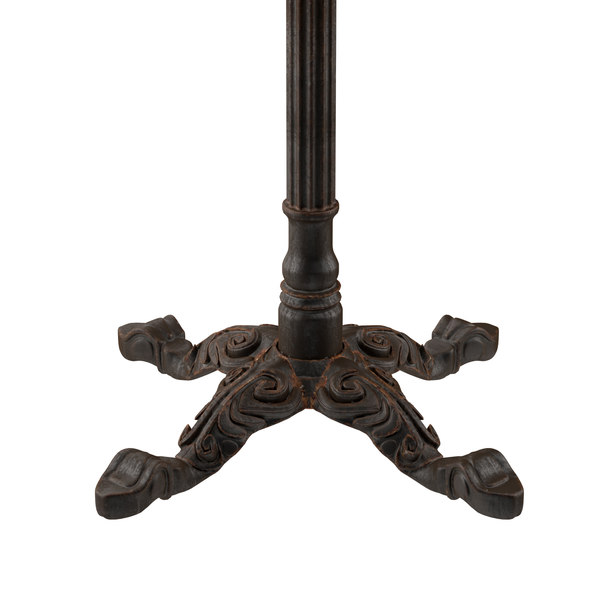 cast iron wood restaurant table obj