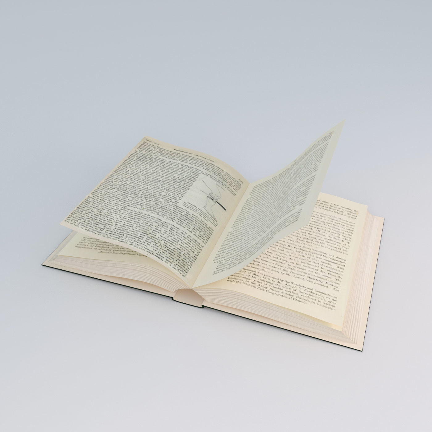 3d max book rigged