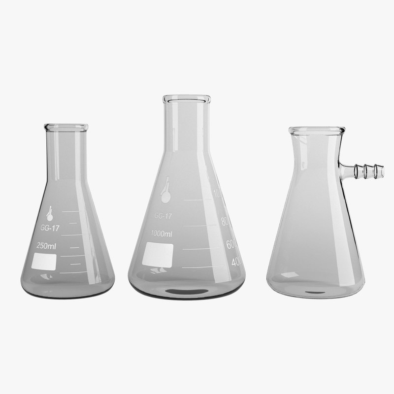 flasks lab 3d max