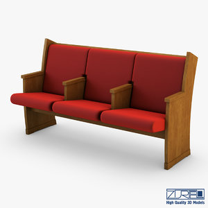 3d max galil chair red