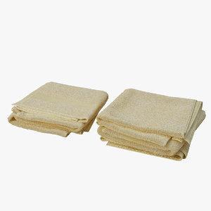 3d model of folded towels