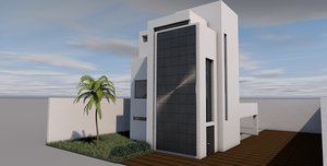c4d modern house
