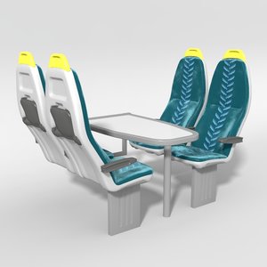 train seat 3d model
