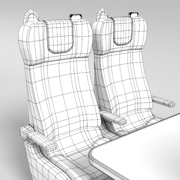 train seat 3d fbx