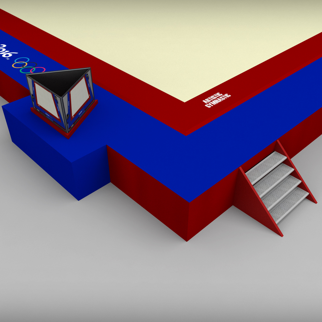 3d model artistic gymnastic floor