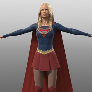 supergirl costume tv series 3d obj
