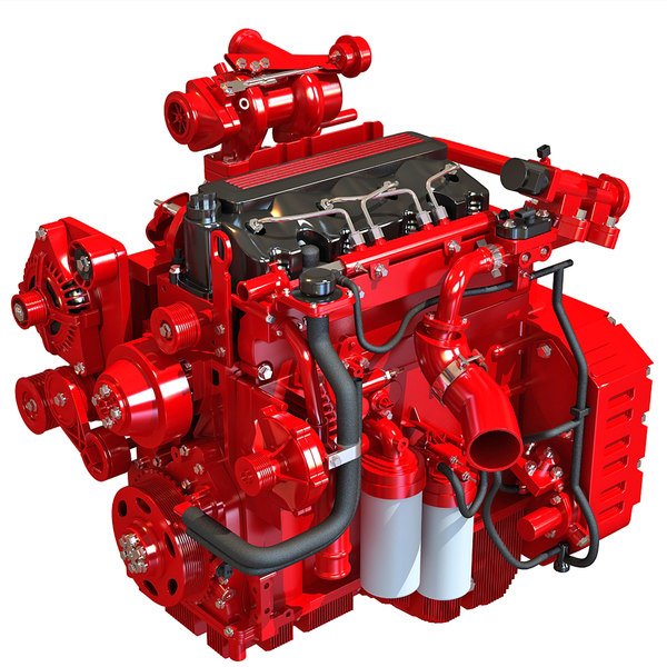 3d model heavy duty diesel engine