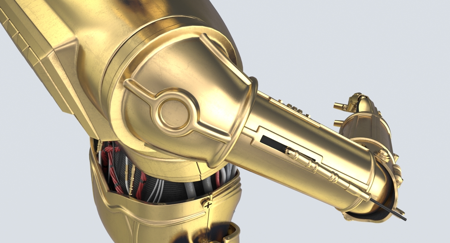 c3po standing 3d max