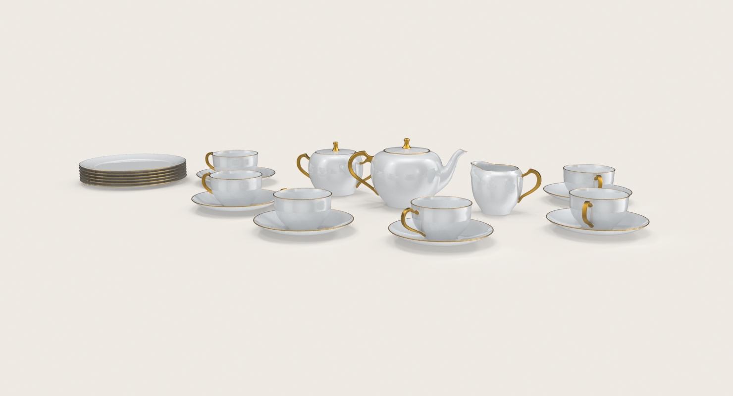 princess tea set with cart