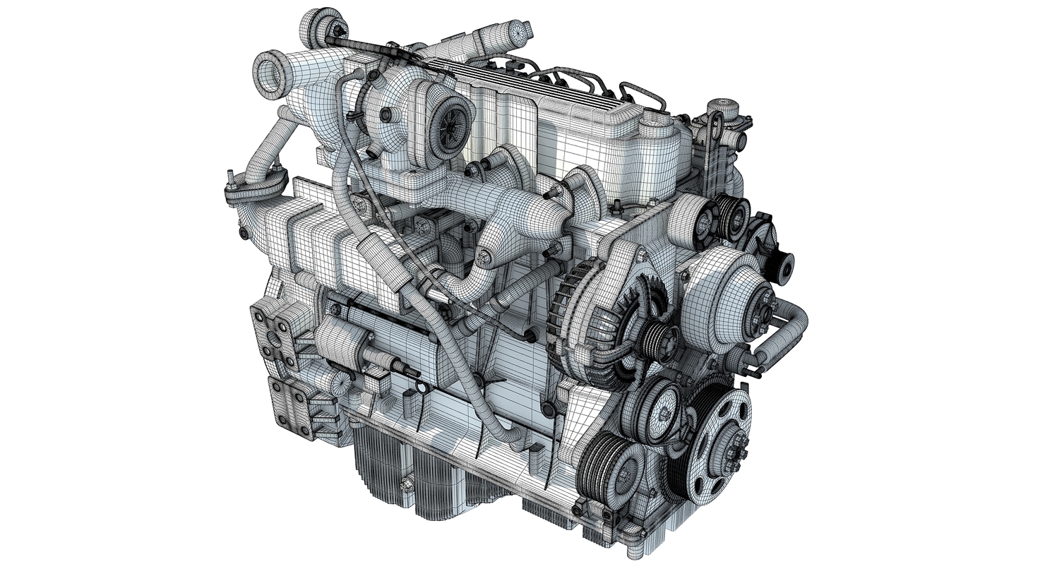 3d model heavy duty diesel engine