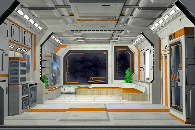 Sci Fi Interior Scifi Bedroom Living Cell Pod 1