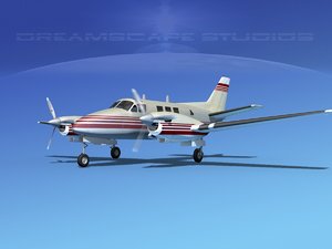 beechcraft king air c-90 3d model