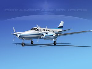 3d model beechcraft king air c-90