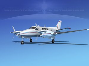 3d model beechcraft king air c-90