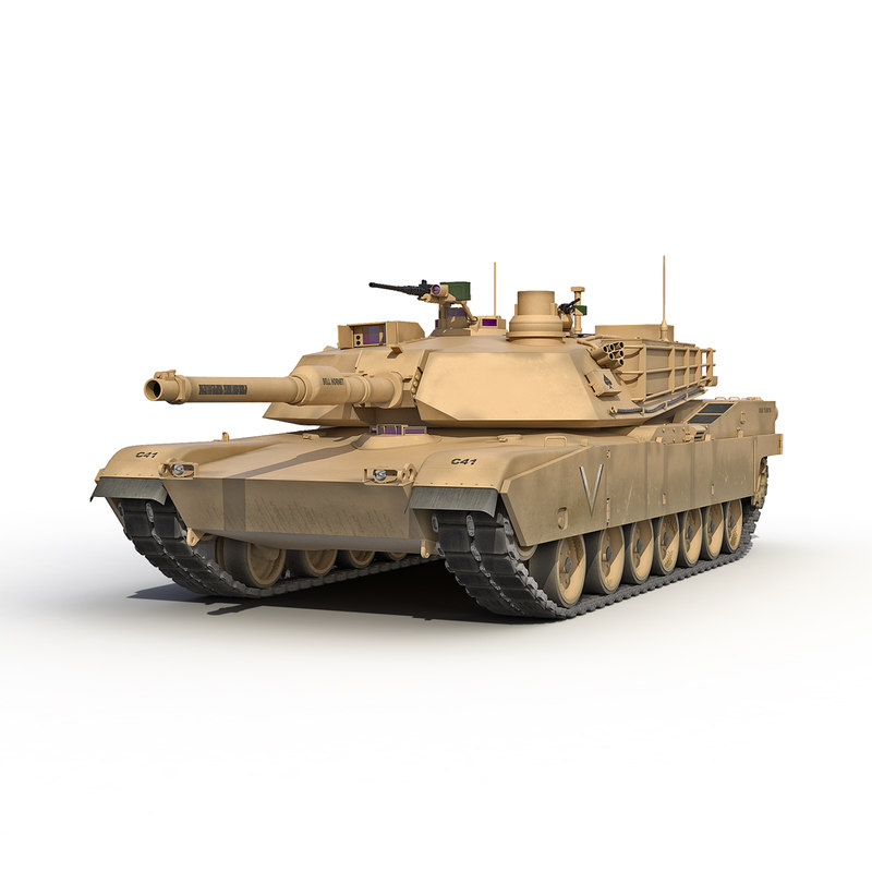 3d model of m1 abrams desert