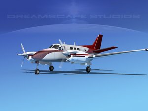 3d model of beechcraft king air c-90